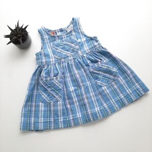 Vintage McKids plaid sleeveless dress size 12 months